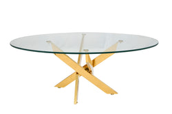Genesis Gold Oval Coffee Table