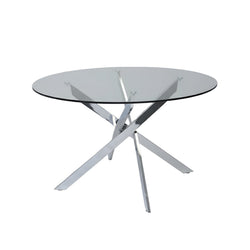 Genesis 51” Round Dining Table – Silver