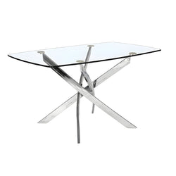 Genesis 54” Rectangle Dining Table – Silver