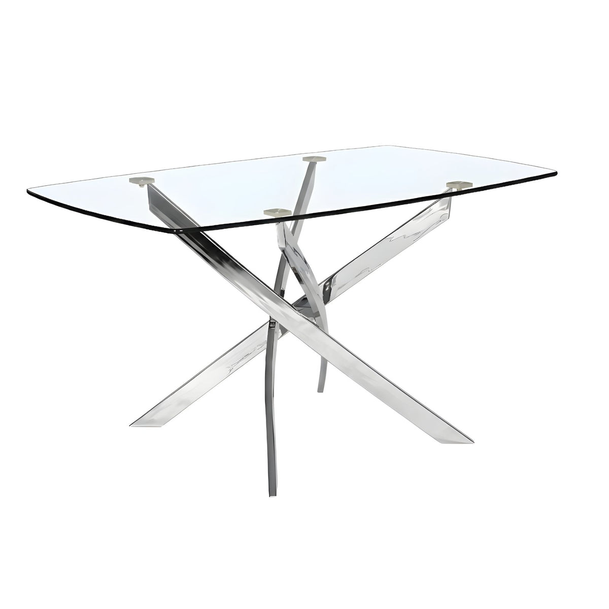 Genesis 54” Rectangle Dining Table – Silver