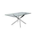 Genesis 63” Rectangle Dining Table – Silver
