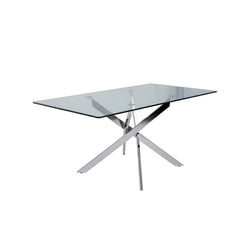 Genesis 63” Rectangle Dining Table – Silver