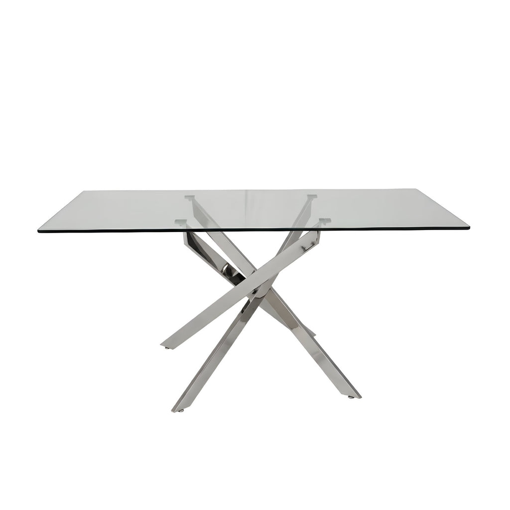 Genesis 63” Rectangle Dining Table – Silver