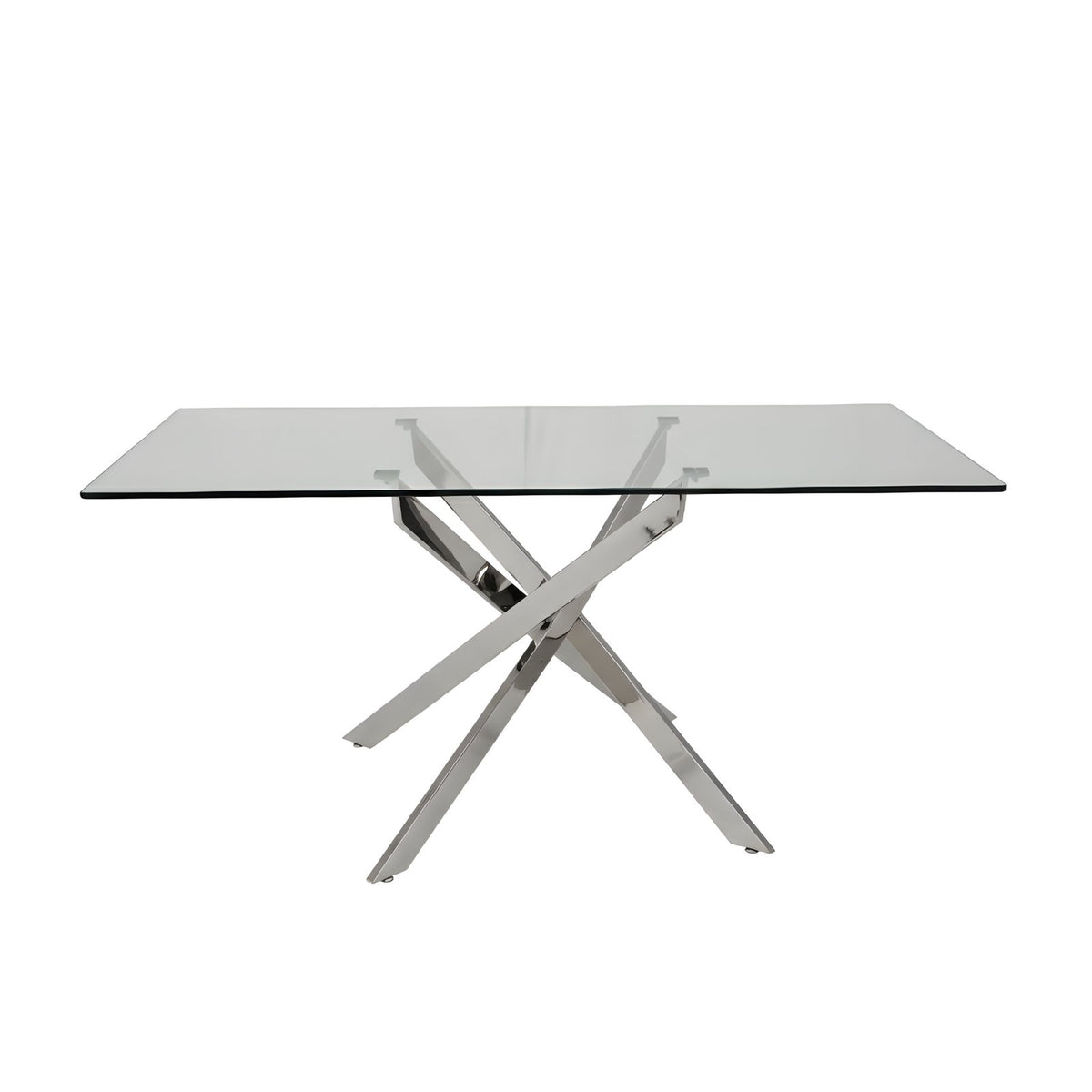 Genesis 63” Rectangle Dining Table – Silver