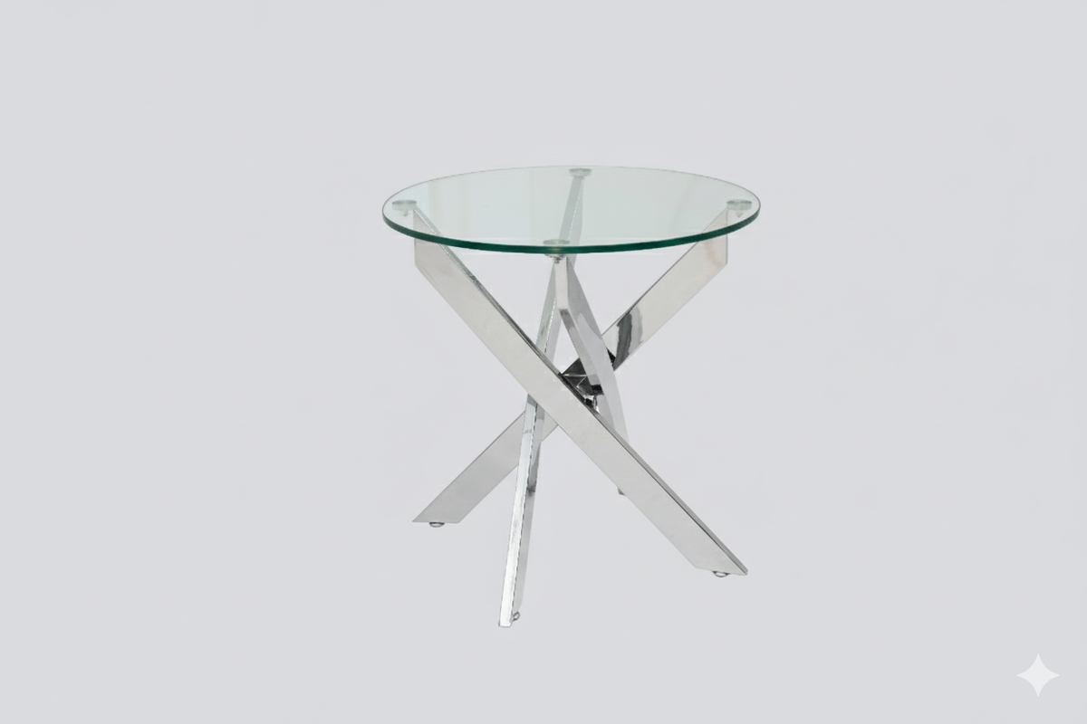 Genesis Silver Round End Table