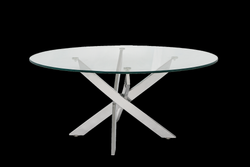 Genesis Silver Oval Coffee Table