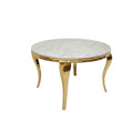 Imperial Marble Round Dining Table – Gold