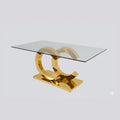 CeeCee 71” Dining Table – Gold