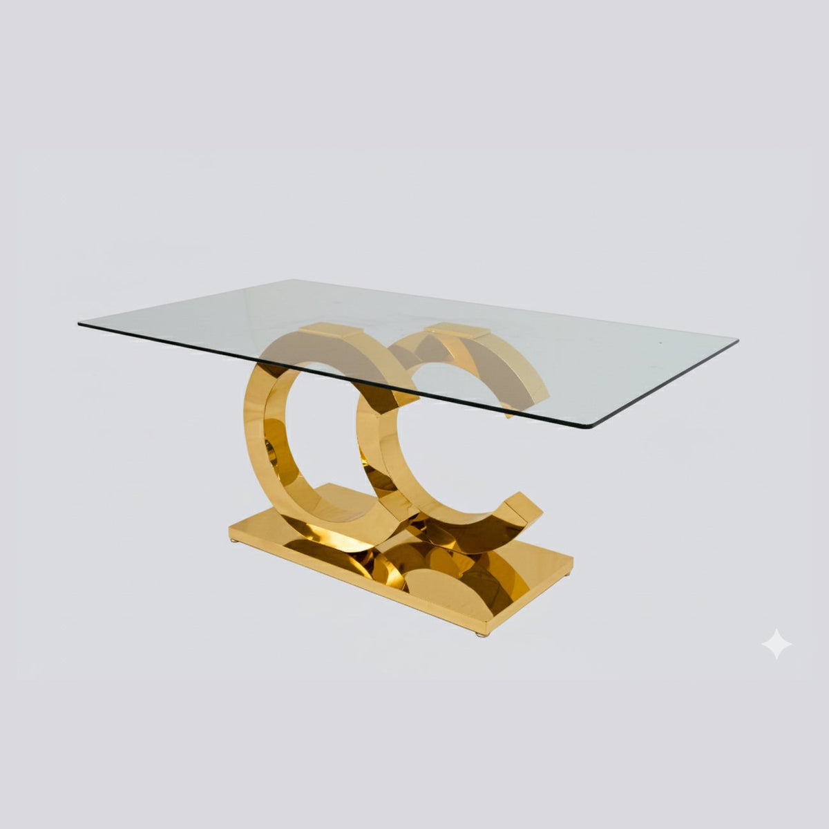 CeeCee 71” Dining Table – Gold