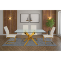 Genesis & Accord Gold Rectangle Dining Set