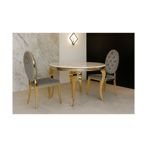 Imperial Round & Juliet Gold Dining Set