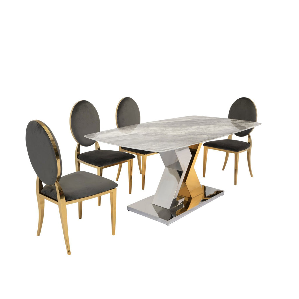 Philip & Zara Signature Glam Dining Set