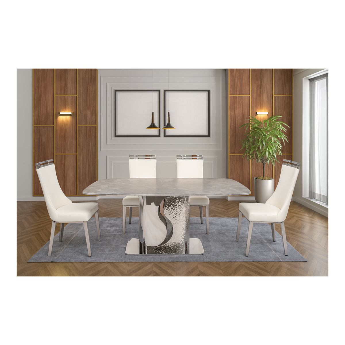 Rex & Capri Modern Dining Set