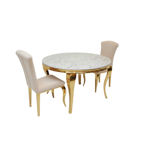 Imperial Round & Lincoln Gold Dining Set