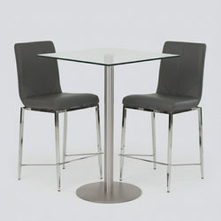 Hurricane & Britt Modern Clear-Glass Pub Set