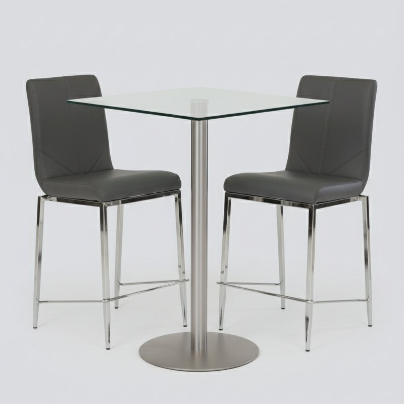 Hurricane & Britt Modern Clear-Glass Pub Set