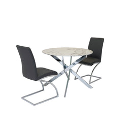 Genesis & Monalisa Marble Round Dining Set