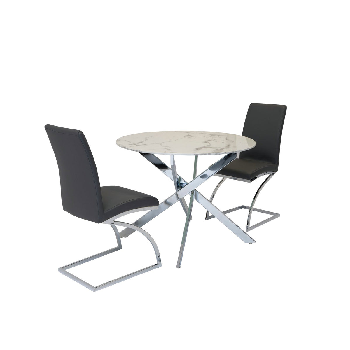 Genesis & Monalisa Marble Round Dining Set