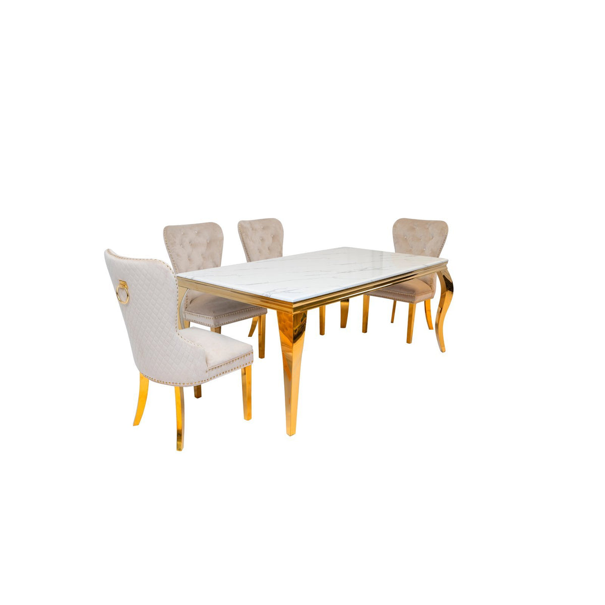 Imperial & Alisha Marble Dining Set