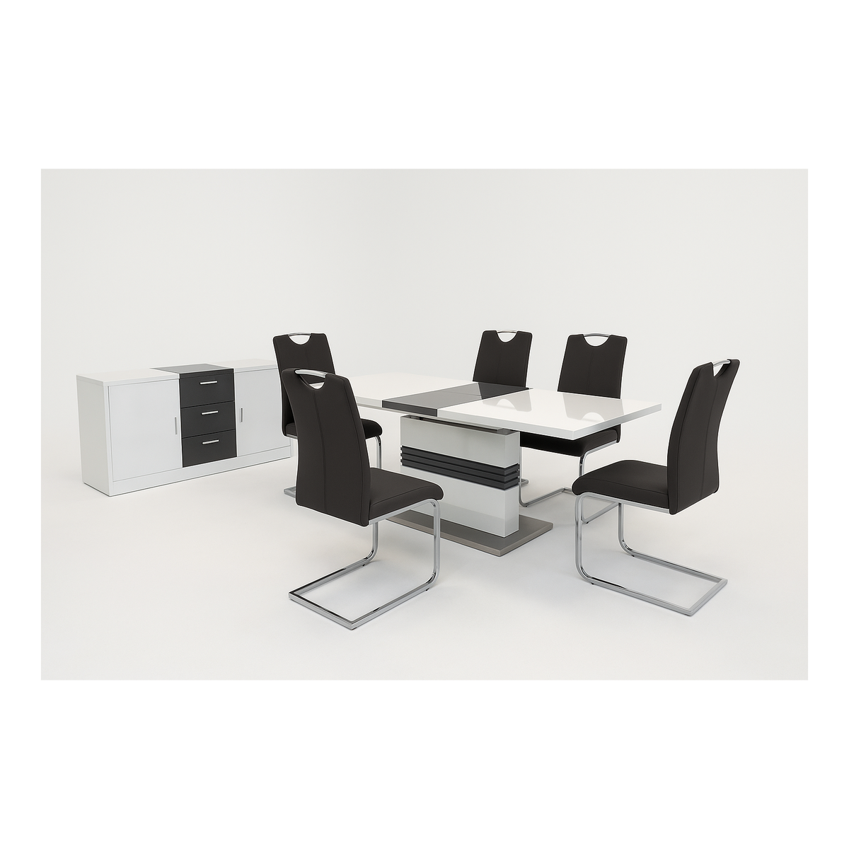Maxwell & Axis Grey Dining Set