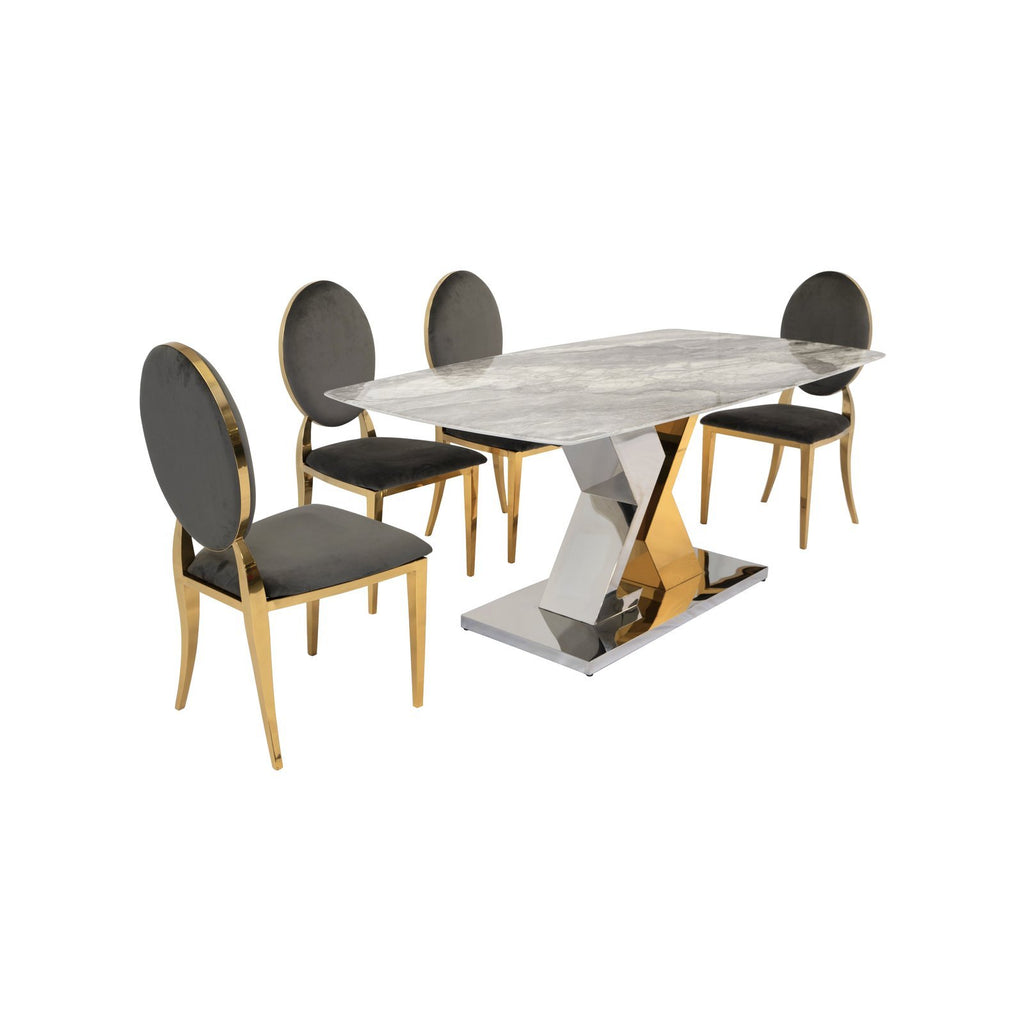 Philip & Zara Signature Glam Dining Set