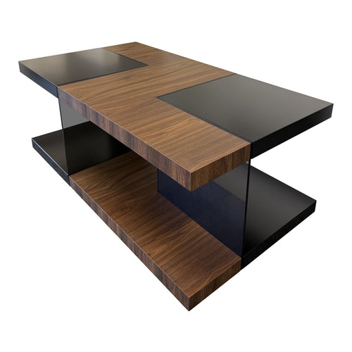 Saturn Black-Walnut Wood Coffee Table