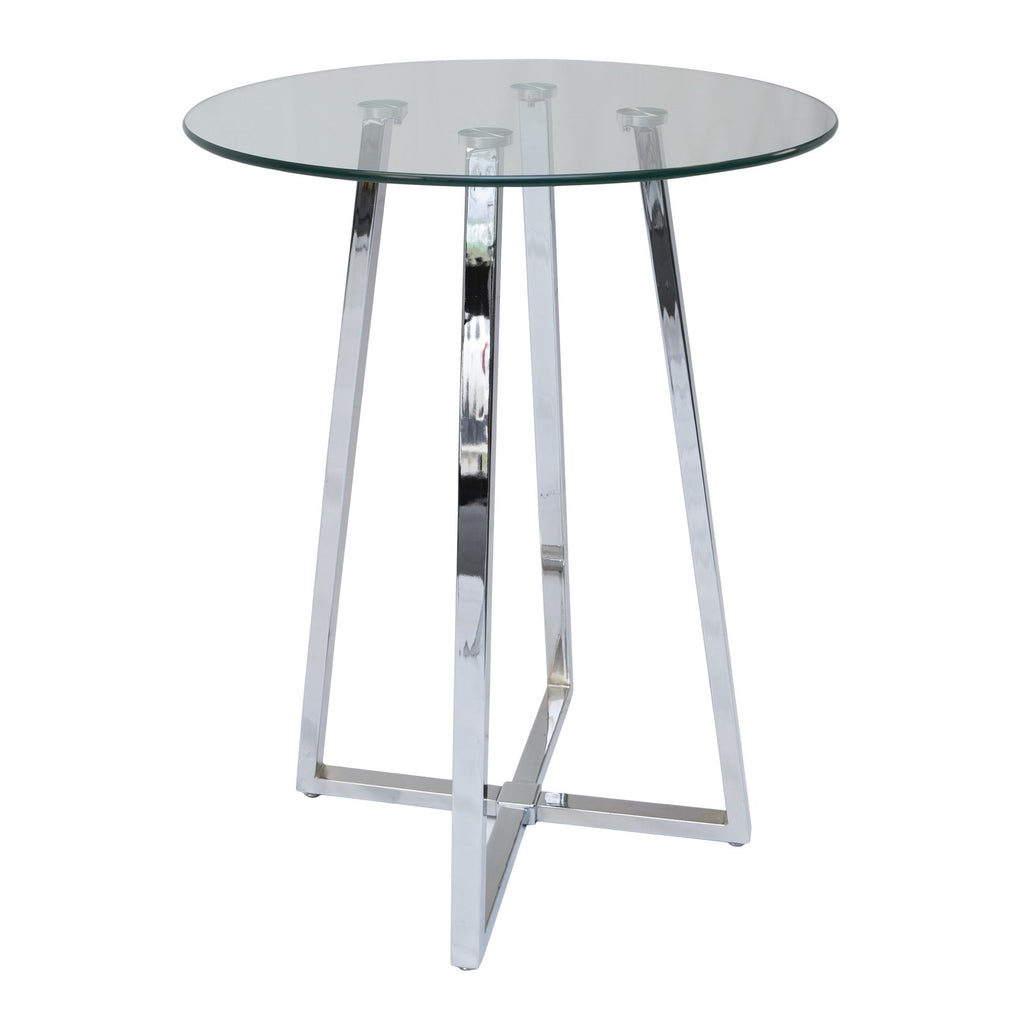 Soho Round Bar Table – Silver