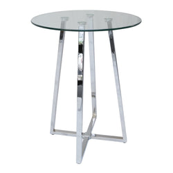 Soho Round Bar Table – Silver