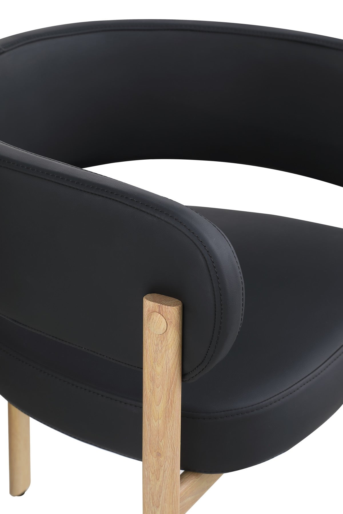 Belisse Dining Chair (Black/Oak) (Set of 2)