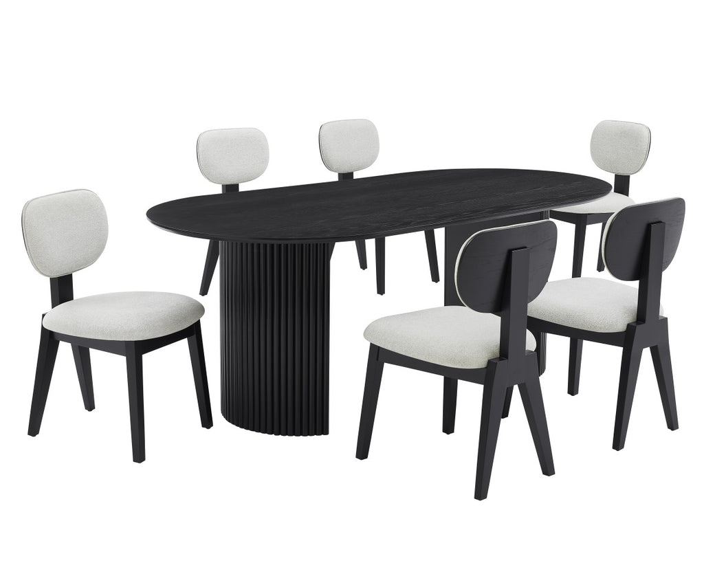 7-Piece Dining Set (Black)