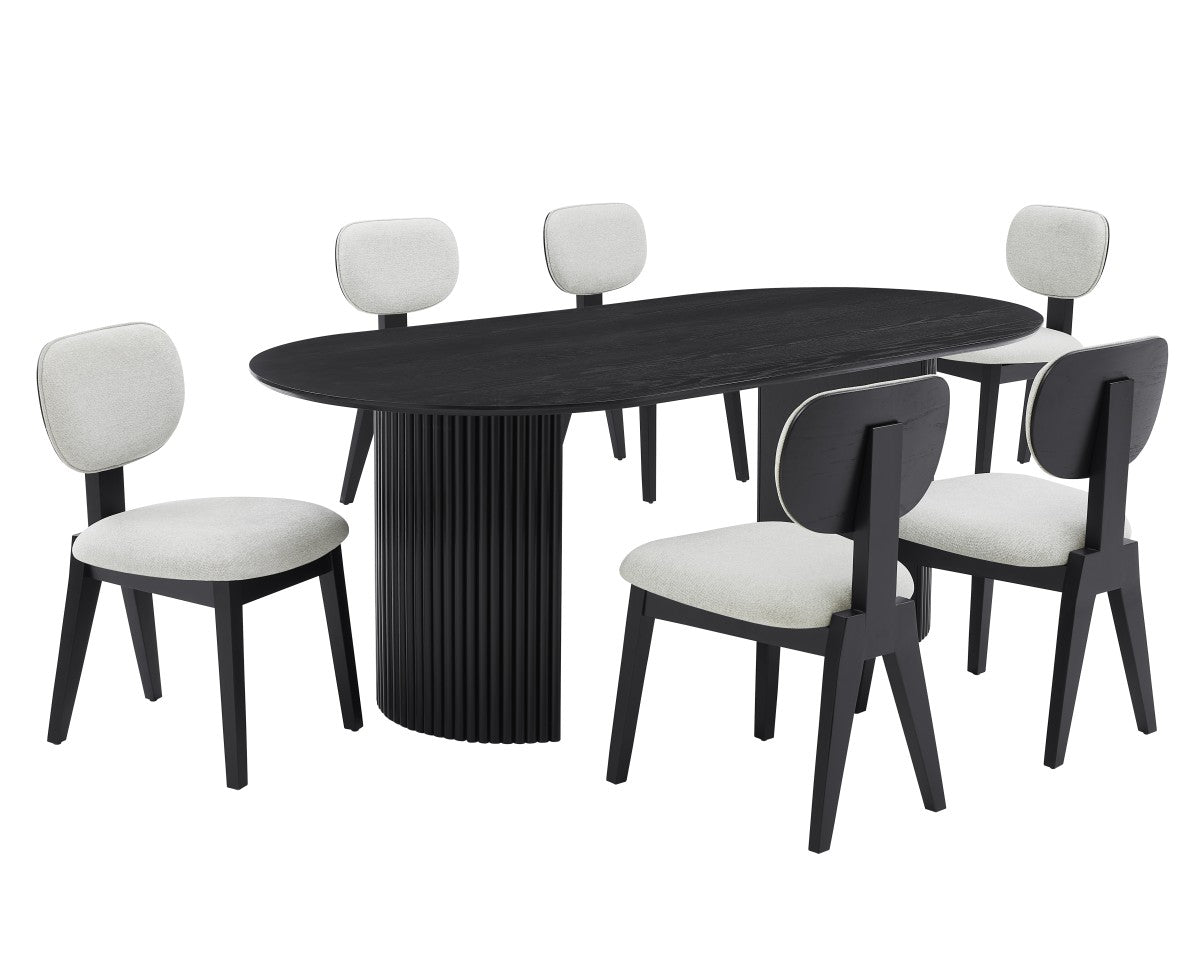 7-Piece Dining Set (Black)