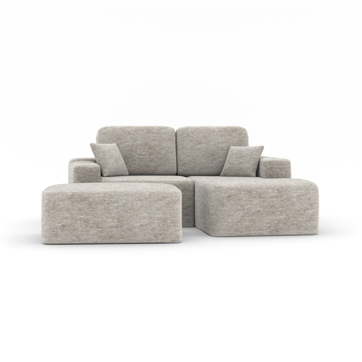 Simone Sectional W/Ottoman (Beige)