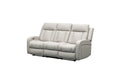 Leather Power Recliner Sofa (Beige)