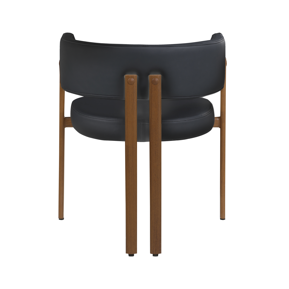 Caliste Dining Chair (Black/Walnut) (Set of 2)