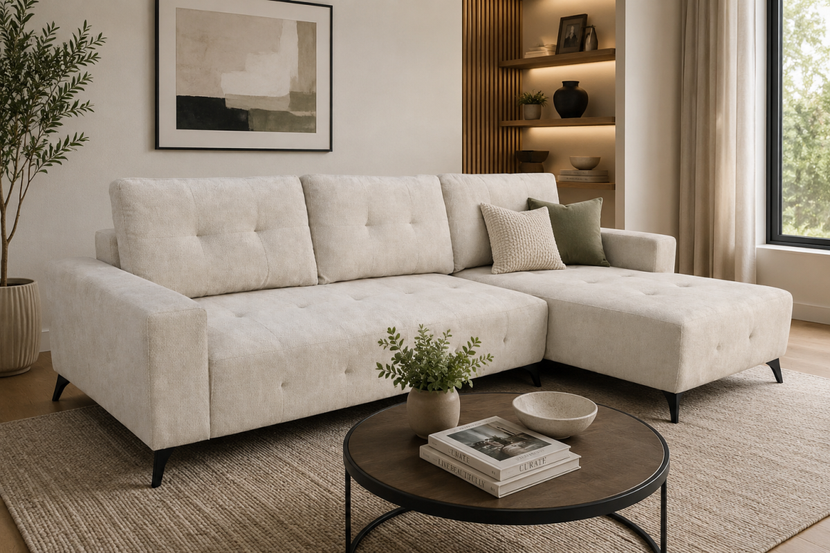 RHF Sectional Sleeper (Beige) - 665662