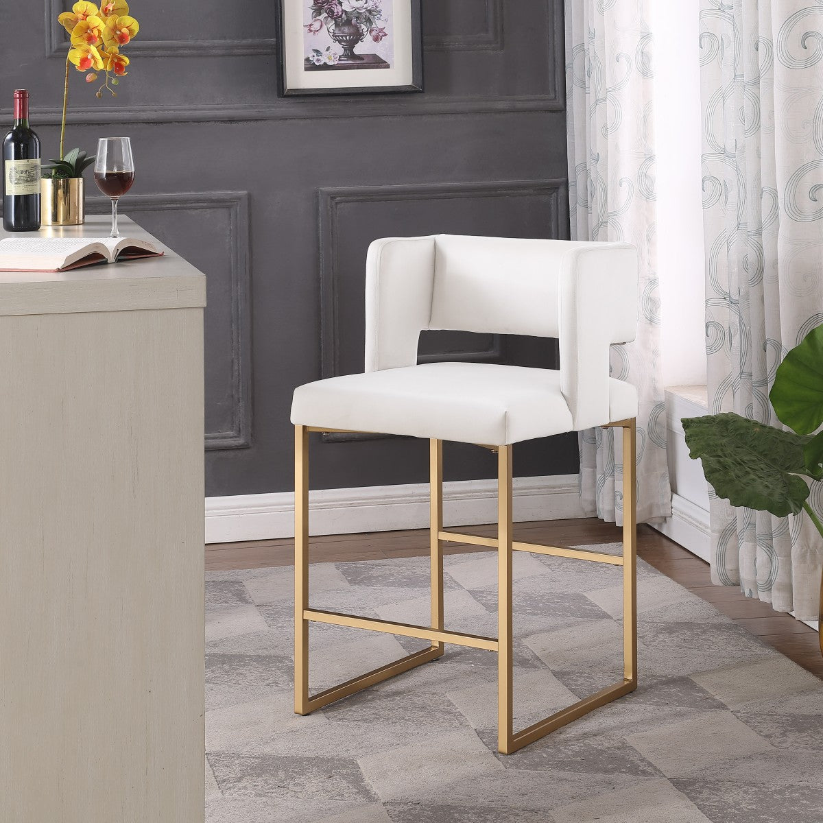 Counter Stool (Beige) (Set of 2)