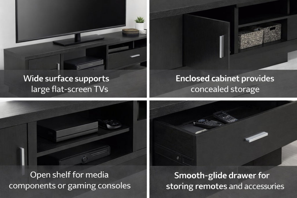 48'' Expandable TV Stand (Dark Cherry)