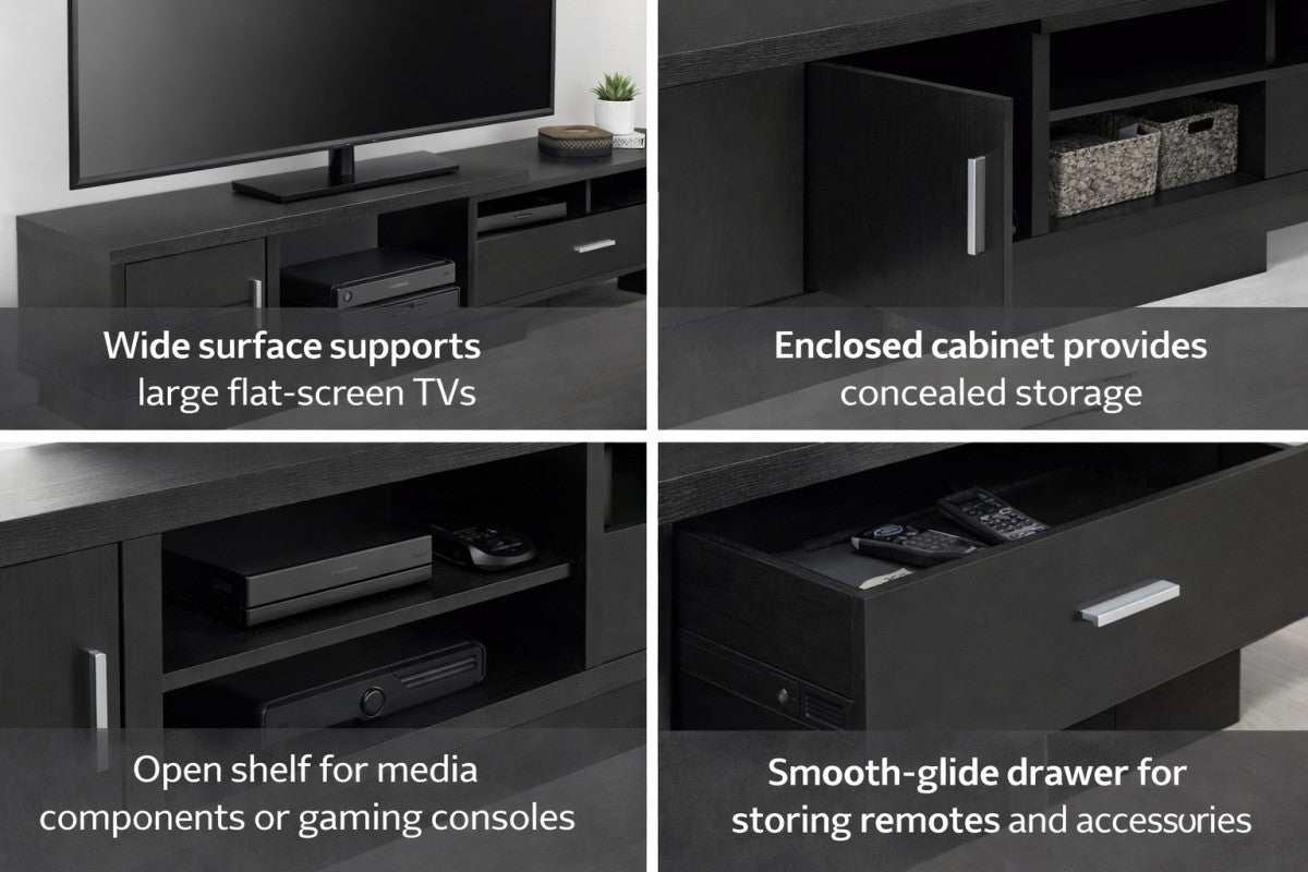 48'' Expandable TV Stand (Dark Cherry)