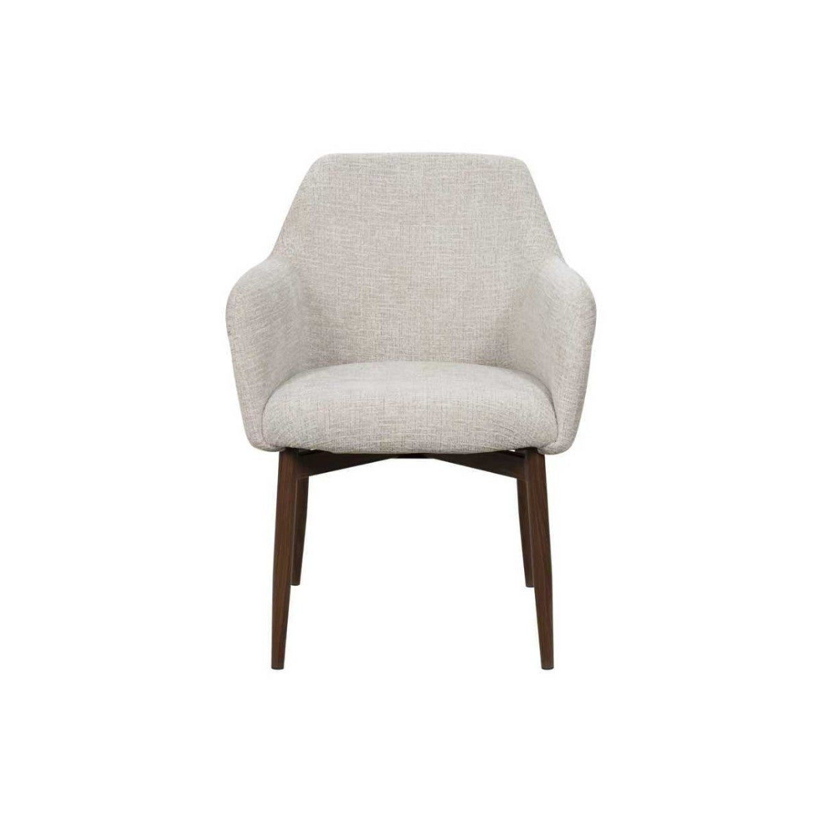 Dining Chair (Walnut/Beige) (Set of 2)