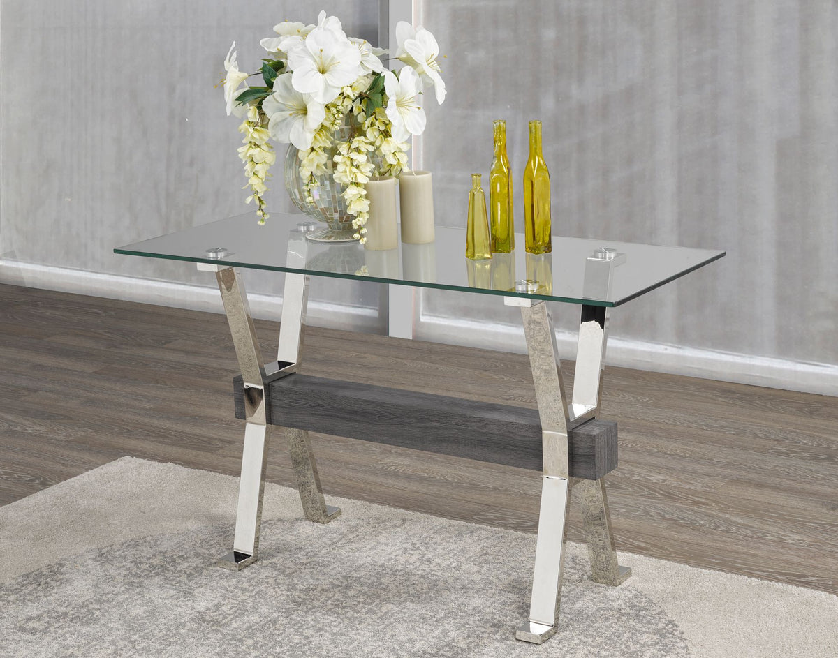 Sofa Table (Grey/Silver)