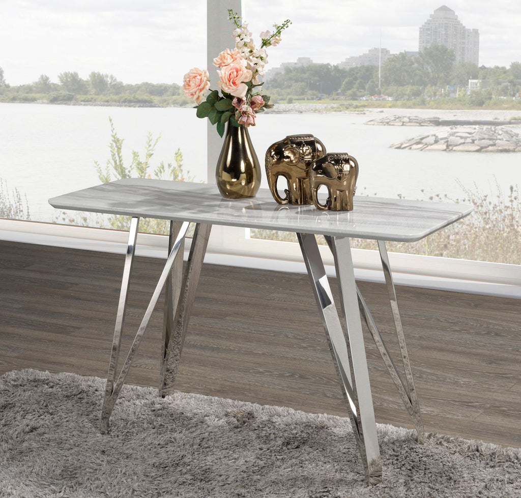 Sofa Table (White/Silver)