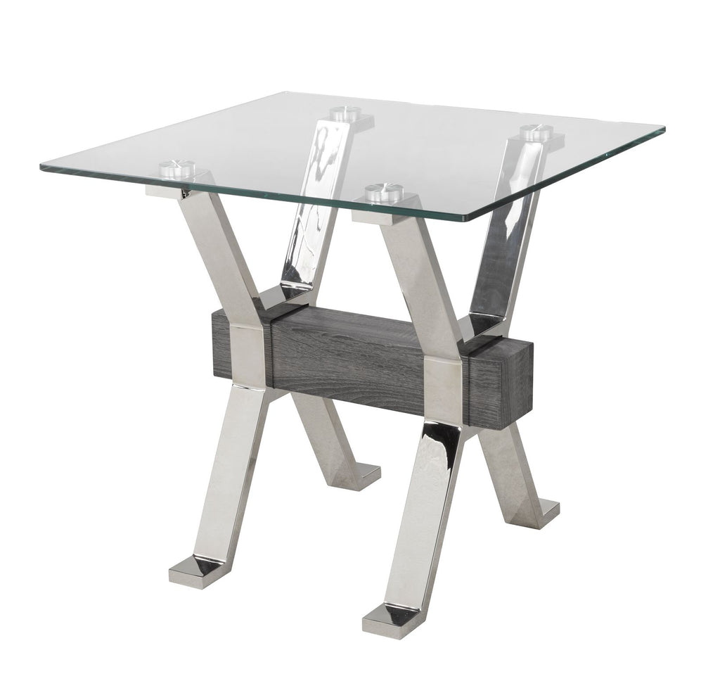 End Table (Grey/Silver)