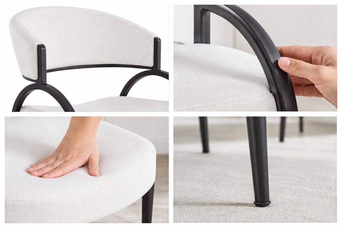 Dining Chair (Cream/Black) (Set of 2)