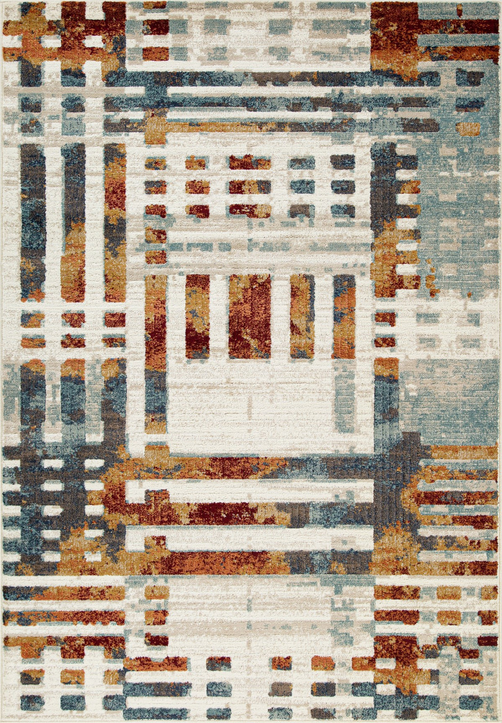 Soleil 5 x 8 Area Rug (Cream/Grey/Brown)