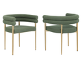 Dining Chair (Green/Gold) (Set of 2)