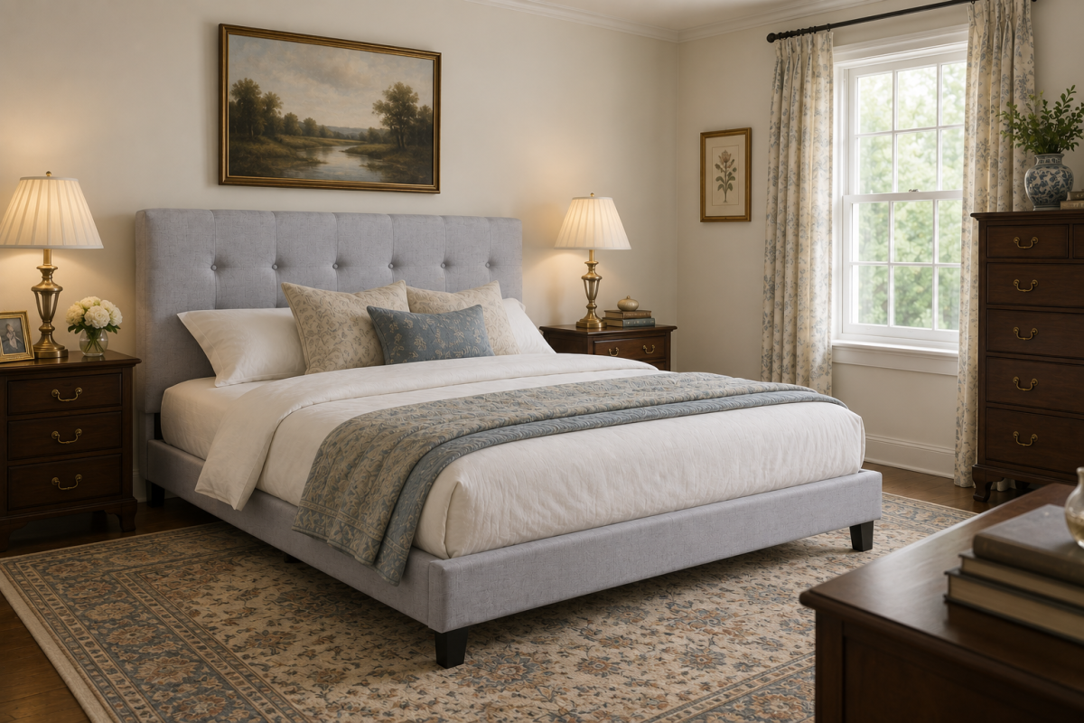 Full Platform Bed (Silver)
