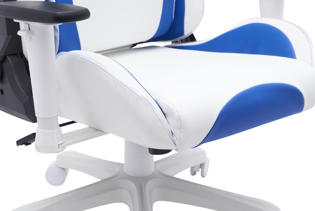 Gaming Chair (White/Blue)