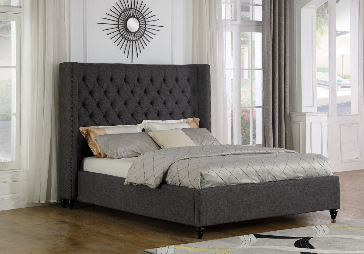 King Platform Bed (Grey) - B1920K-GR