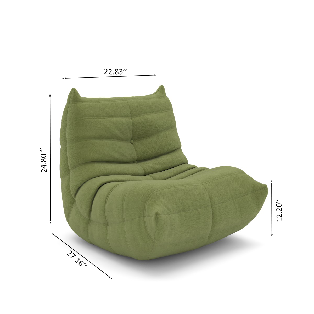 Kid's Armless Chair (Sage)