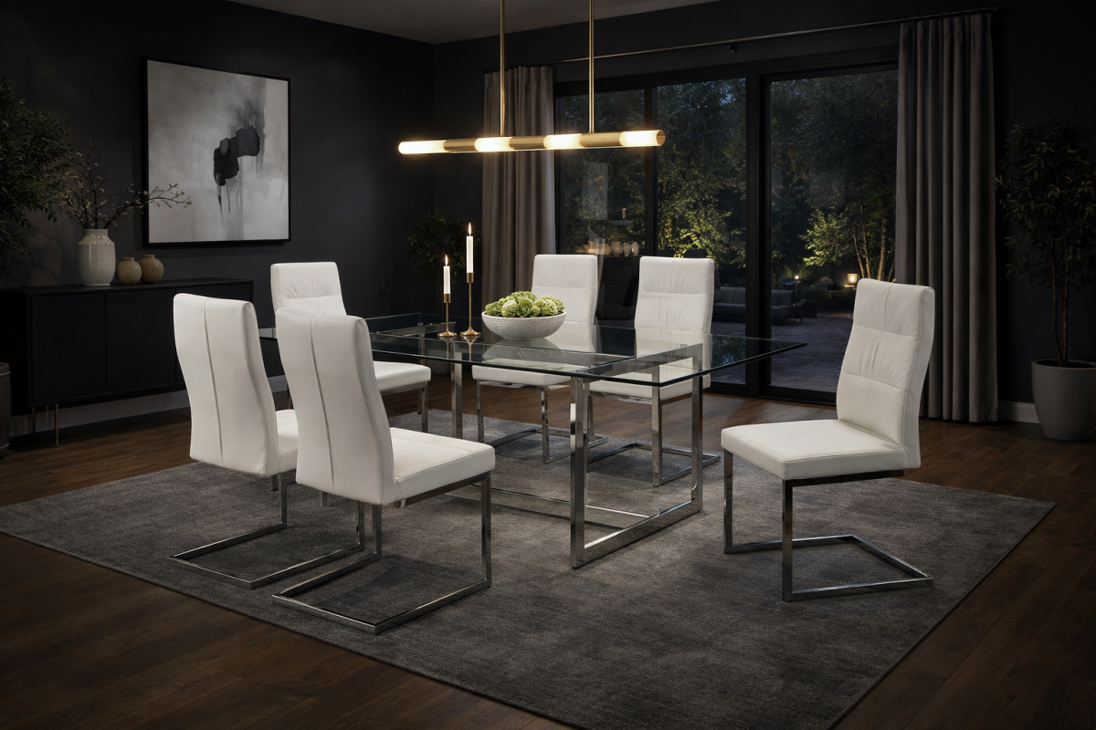 7-Piece Dining Set (White)